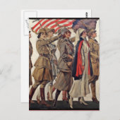 WWI Vrouwen die verpleegkundigen Briefkaart (Voorkant / Achterkant)