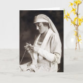 WWI Zuster breien Sweater Kaart (Gele Bloem)