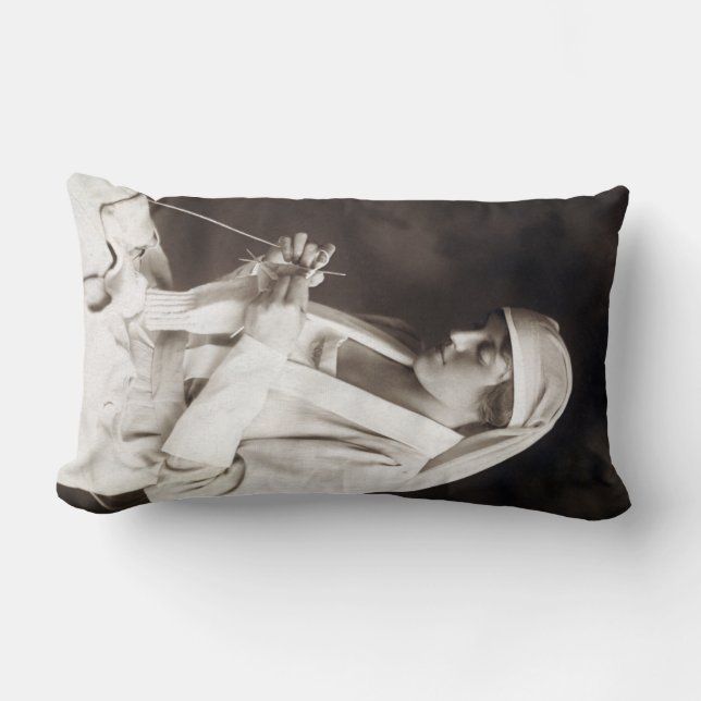 WWI Zuster breien Sweater Kussen (Voorkant)