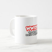 WWIDD...Wat zou een interieurontwerper doen? Koffiemok (Voorkant links)