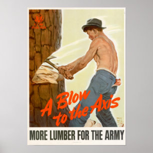 WWII A Bloed aan de as Poster