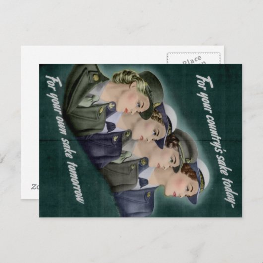 WWII Aanwerving Briefkaart (Voorkant / Achterkant)