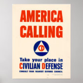 WWII America Roeping Poster (Voorkant)