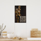  WWII Amerikaanse militaire bibliotheek Poster (Keuken)