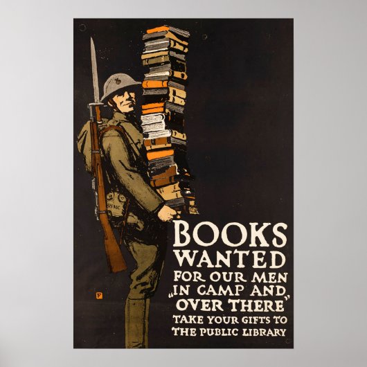  WWII Amerikaanse militaire bibliotheek Poster (Voorkant)