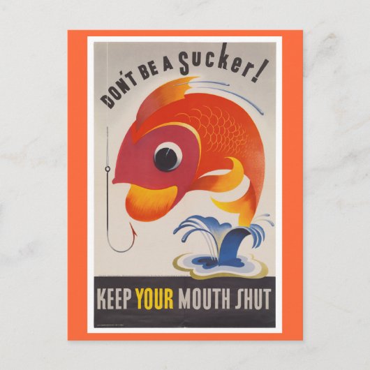  WWII Amerikaanse propagandavis Briefkaart (Voorkant)