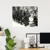 WWII Amerikaanse soldaten in België Poster (Thuiskantoor)