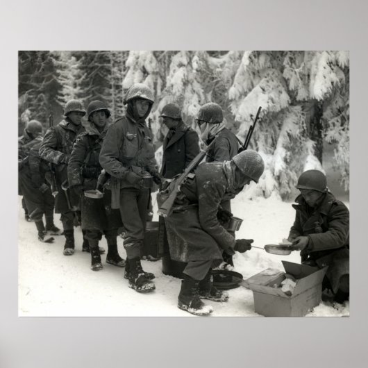 WWII Amerikaanse soldaten in België Poster (Voorkant)