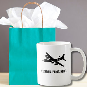 WWII Antieke Vliegtuig B-17 Militair Veteraan Pilo Koffiemok
