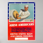 WWII Arise Amerikanen Poster (Voorkant)