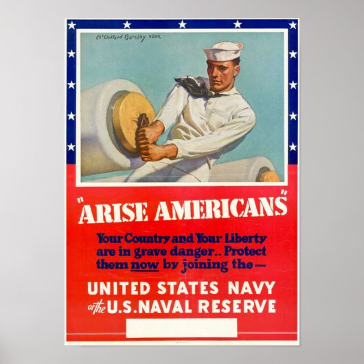 WWII Arise Amerikanen Poster (Voorkant)