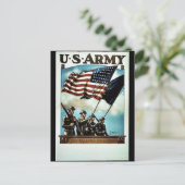 Wwii Army Recruit Briefkaart (Staand voorkant)