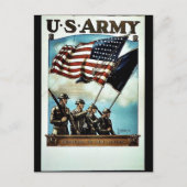 Wwii Army Recruit Briefkaart (Voorkant)