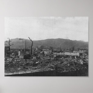 WWII Atomic Bomb Foto van Hiroshima Poster