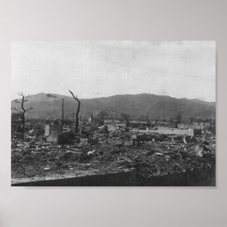 WWII Atomic Bomb Foto van Hiroshima Poster