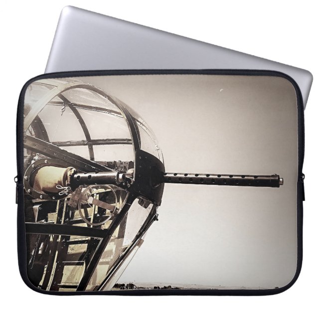WWII B-25 Bomber Art Laptop Sleeve (Voorkant)