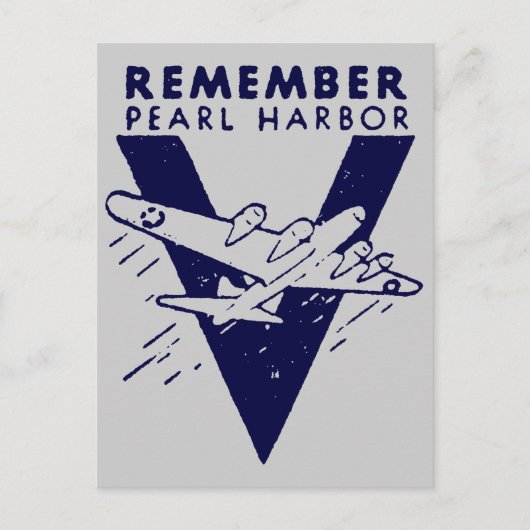 WWII Blue Herinner Pearl Harbor Briefkaart (Voorkant)