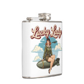 WWII-bommenwerper "Lucky Lady" neus kunst Heupfles (Rechts)