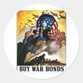 Wwii Bonds1 Ronde Sticker (Voorkant)
