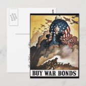 Wwii Bonds21 Briefkaart (Voorkant / Achterkant)