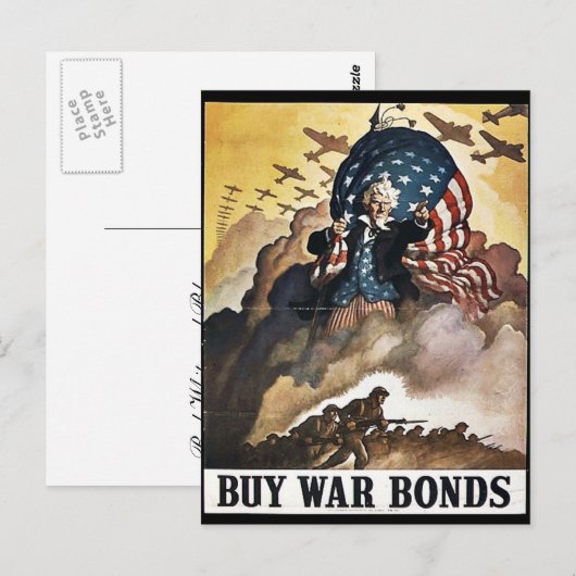 Wwii Bonds21 Briefkaart (Voorkant / Achterkant)