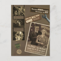WWII - Briefkaart werkende vrouwen