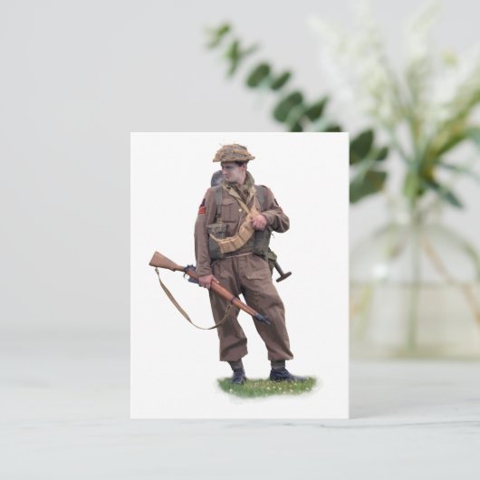 WWII British 'Tommy' Briefkaart (Staand voorkant)