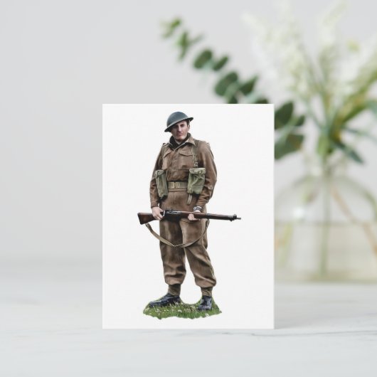 WWII Brits Briefkaart "Tommy" (Staand voorkant)