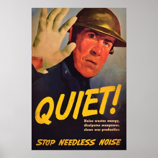 WWII Britse Propagandaposter Stil! Stop Poster (Voorkant)