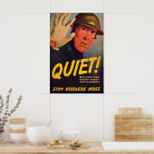 WWII Britse Propagandaposter Stil! Stop Poster (Keuken)