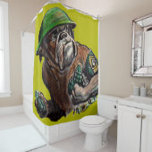 WWII Buldog dog soldaat Sgt. Rover Douchegordijn (In situ)