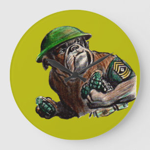WWII Buldog dog soldaat Sgt. Rover Grote Klok