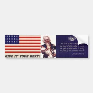 WWII Bumpersticker patriottisch Poster