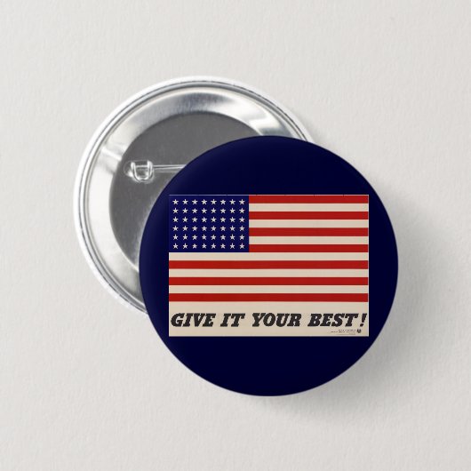 WWII Button patriottisch Poster (Voorkant /achterkant)