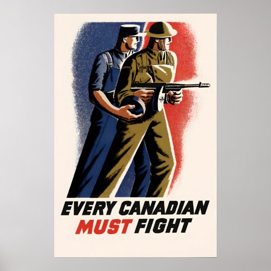 WWII Canadees Propagandaposter Elke Canadees Poster (Voorkant)