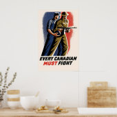 WWII Canadees Propagandaposter Elke Canadees Poster (Keuken)