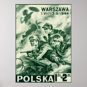 WWII Defenders van Warschau Poster