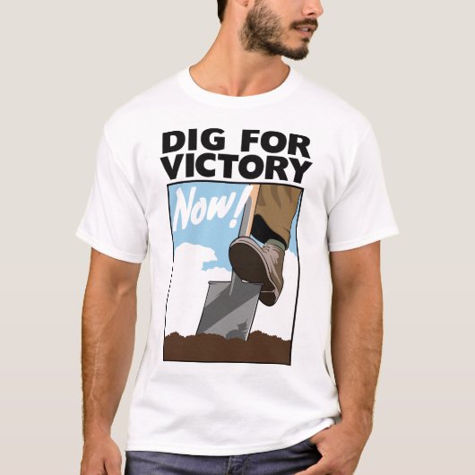 WWII Dig for Victory Groei Your Ewn Veg' T-Shirt (Voorkant)