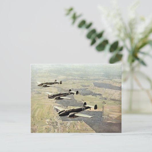 WWII Drie Messerschmitt ME-110 Briefkaart (Staand voorkant)