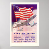 WWII: Em Flying Poster (Voorkant)