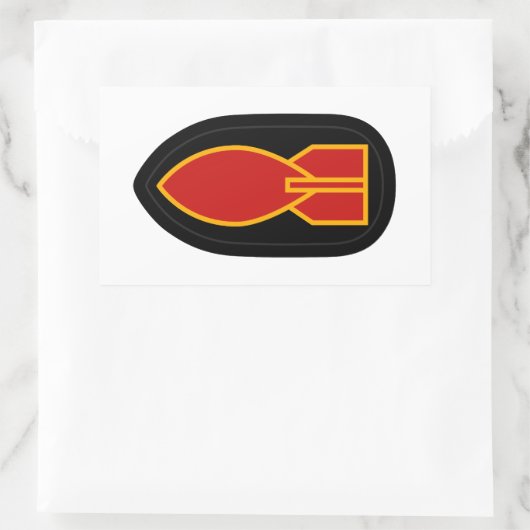 WWII EOD RECHTHOEKIGE STICKER (Tas)