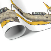 WWII Era Navy Plane Cadeaupapier (Rol Hoek)