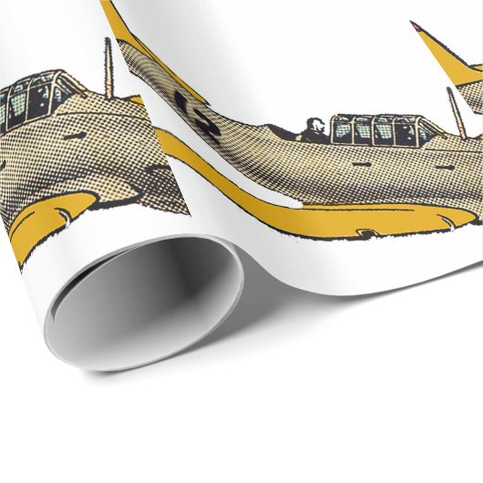 WWII Era Navy Plane Cadeaupapier (Rol Hoek)