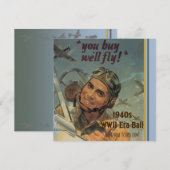 WWII Era Uitnodiging (Voorkant / Achterkant)