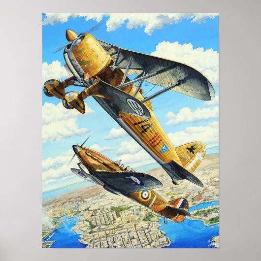 WWII FIAT CR.42 POSTER (Voorkant)