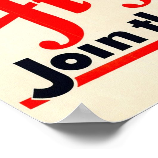 WWII Fight Laten we gaan! Doe mee aan de marine Poster (Hoek)