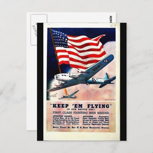 Wwii Flying1 Briefkaart (Voorkant / Achterkant)