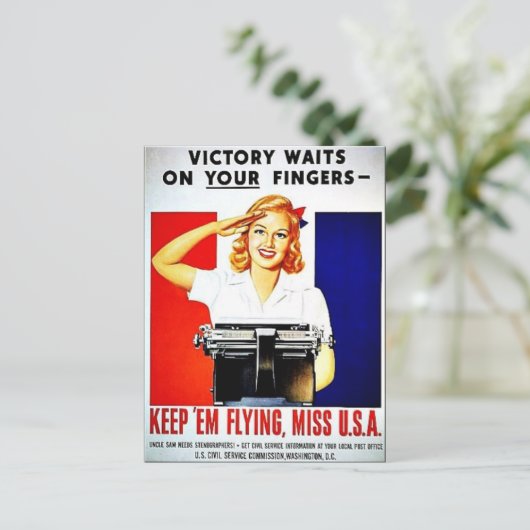 Wwii Flying2 Briefkaart (Staand voorkant)