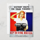 Wwii Flying2 Briefkaart (Voorkant / Achterkant)