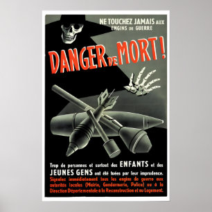 WWII Frankrijk Poster 1944 Openbare Waarschuwing b